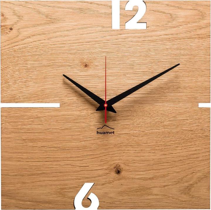 Produktbild Huamet Eckige Holzwanduhr (30 cm)