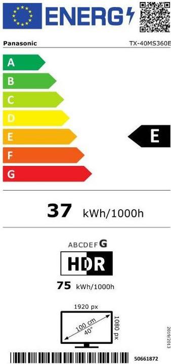 Energie-Label Panasonic TX-40MS360E (40", LED, Full HD, 2023)