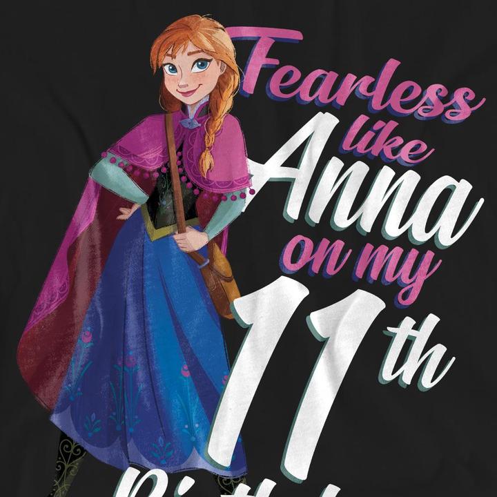 Immagine prodotto Disney Frozen Fearless Like Anna Maglietta 11 ° compleanno Adulto Unisex (XXL)