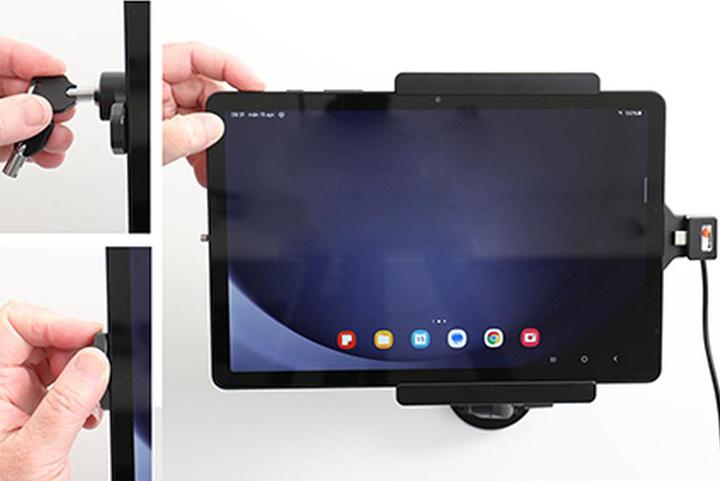 Actual product image Brodit Holder active Galaxy Tab A9+ USB lockable