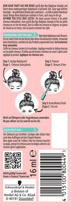 Produktbild Got2b Babyhaar Bändiger Bye Bye Babyhaar 16ml