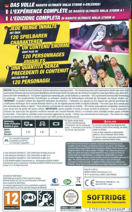 Produktbild Bandai Namco Naruto Shippuden: Ultimate Ninja Storm 4 - Road to Boruto (Switch Lite, Switch OLED, Switch, Multilingual)