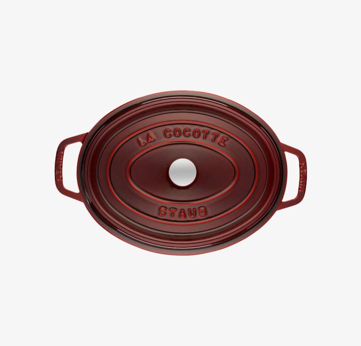 Actual product image Staub Roaster oval dark red (29 cm, Casserole + Stewpot, Cast iron)