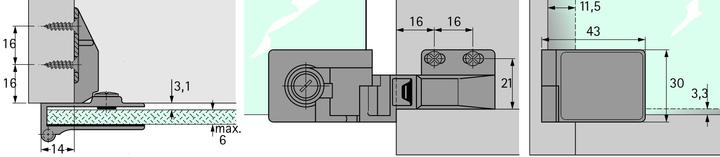 Produktbild Hettich Glastürscharniere ET 5160