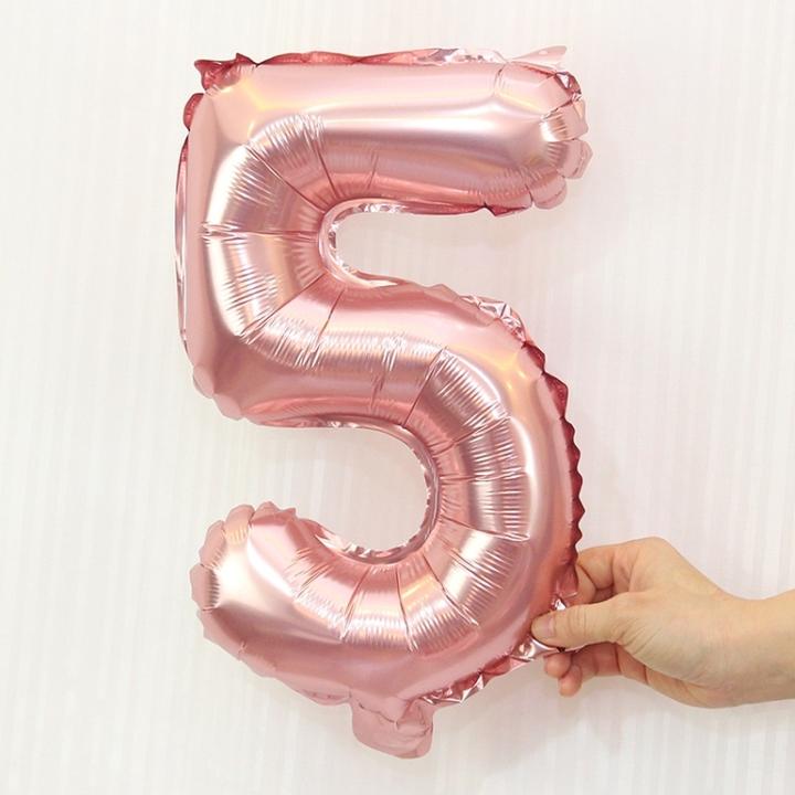 Actual product image Ueli Express Foil balloon number 5 40cm pink (1 x)