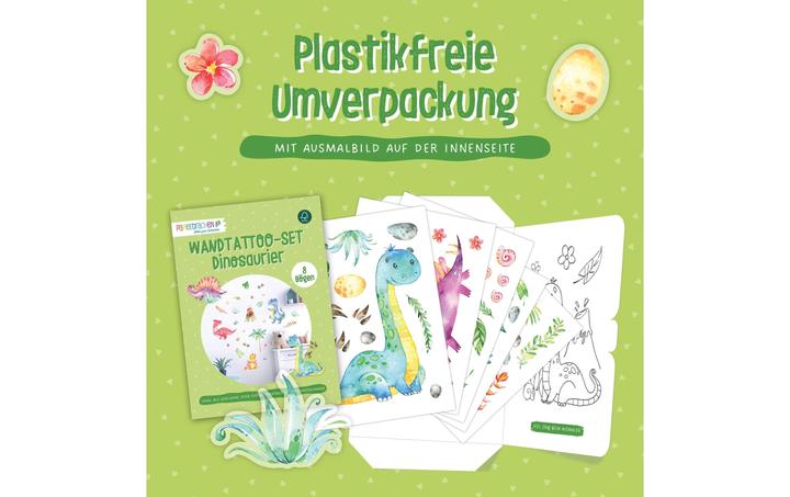 Produktbild Papierdrachen Wandtattoos - Dinosaurier - Set 5 (2 x 22 x 32 cm)