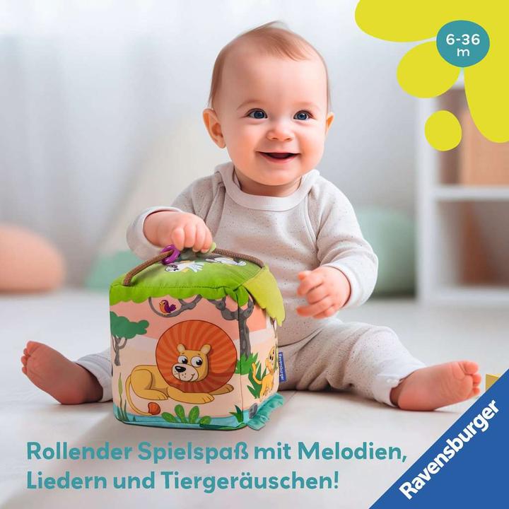 Productafbeelding Ravensburger Motorische vaardigheden muziekspel kubus: Wilde dieren