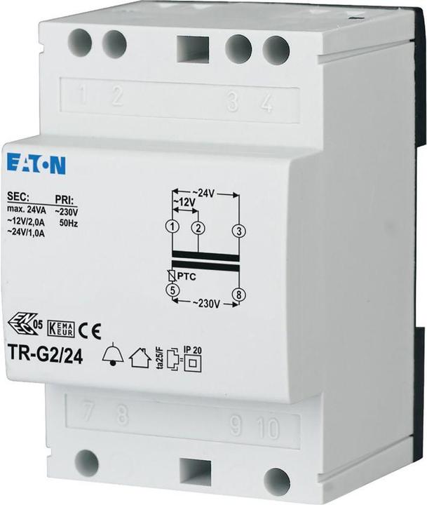 Image du produit Eaton Electric GmbH Transformateur de sonnerie 230V 12-24V 2-1A TR-G2
