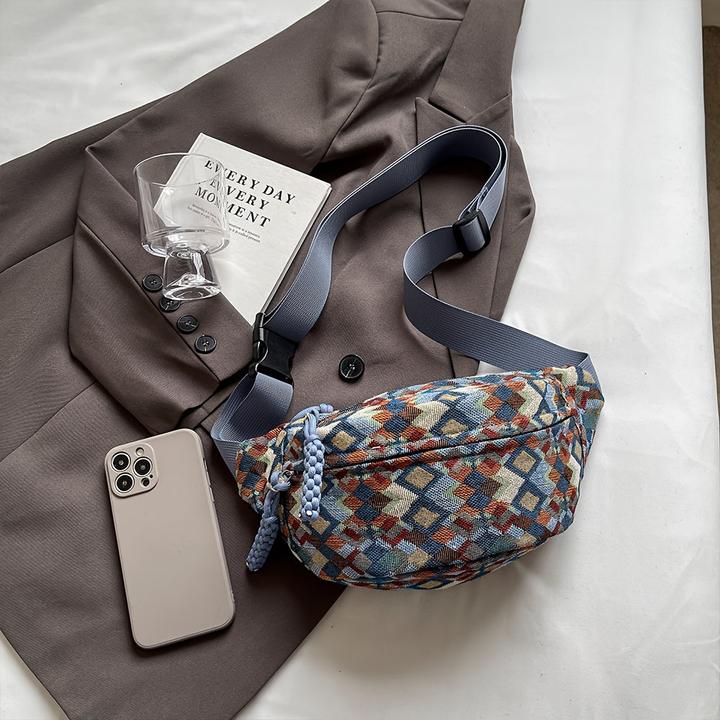 Produktbild Only-Bags.Store Stylische Crossbody Gürteltasche - Verstellbarer Gurt, Nylon, Reissverschluss, Polyester gefüttert -