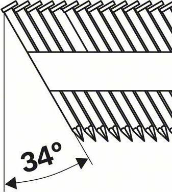 Actual product image Bosch Professional Zubehör D-head strip nail SN34DK 65
