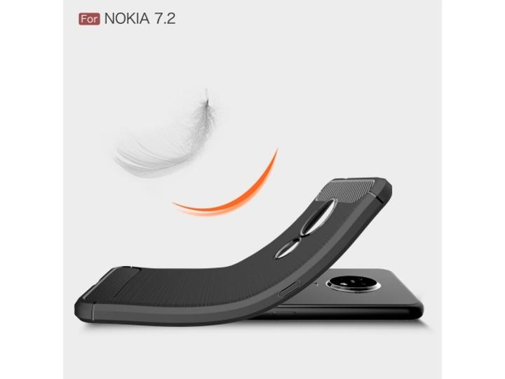 Produktbild Screenguard Nokia 7.2 Hülle Carbon Brushed Soft TPU (Nokia 7.2)