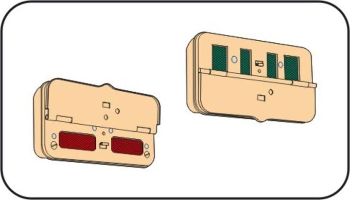Actual product image CMK German WWII distance rear lights NOTEK