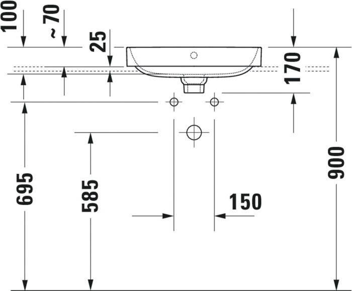 Produktbild Duravit Aufsatzwaschbecken 50 x 40 cm Happy D.2 Plus weiss 2360500000 (400 mm, 500 mm)
