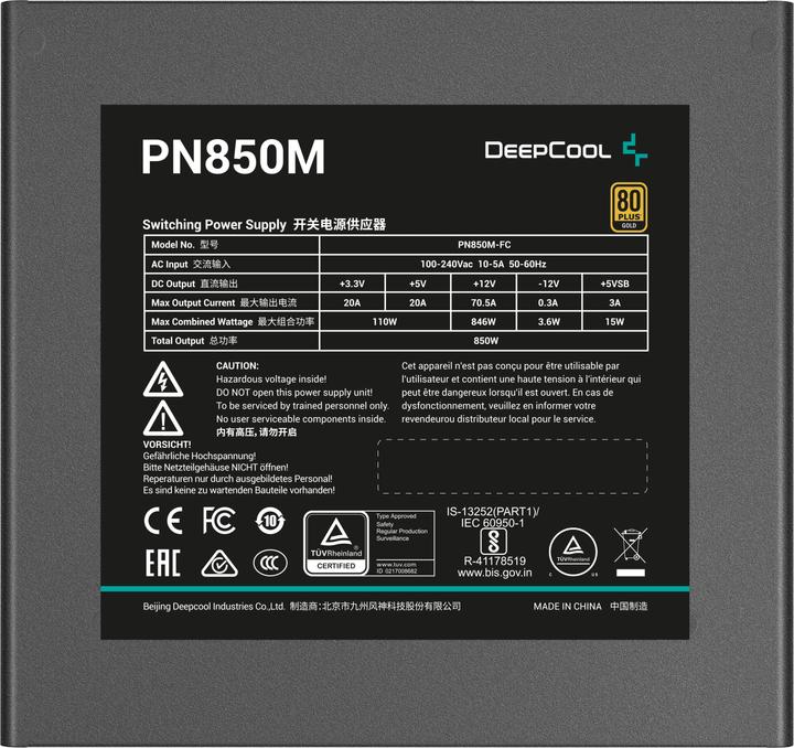 Produktbild Deepcool "850W PN850-M" (850 W)