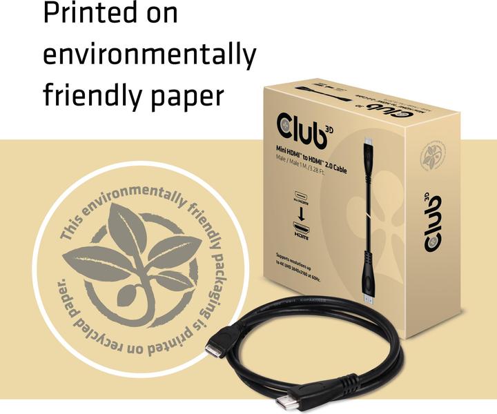 Immagine prodotto Club 3D HDMI (Typ A) — mini HDMI (Typ C) (1 m, HDMI)