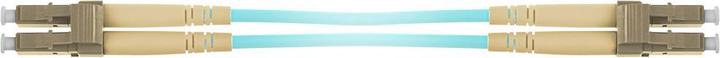 Actual product image 1 meter multimode 50/125 OM3 duplex armored fiber patch cable with LC connectors (CAT6, 1 m)