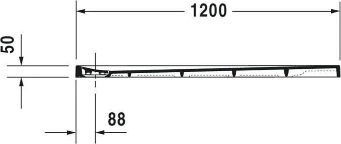Actual product image Duravit Rectangular shower tray STONETTO 1200x800x50mm white