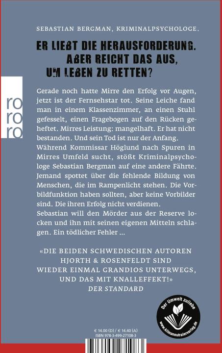 Produktbild Die Menschen, die es nicht verdienen (Deutsch, Michael Hjorth, Hans Rosenfeldt, 2016)