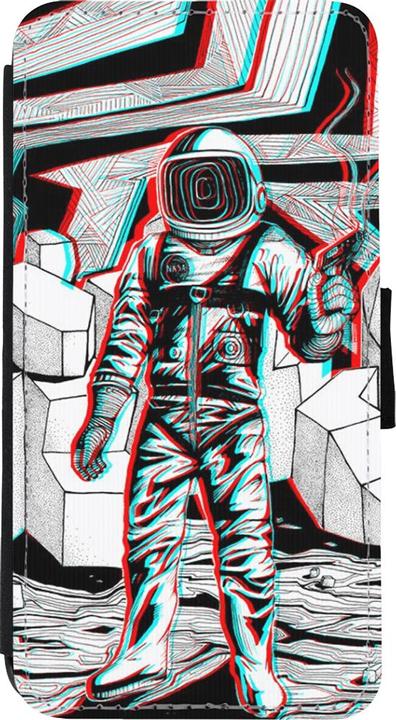 Produktbild PhoneLook Hülle Wallet schwarz Anaglyph Astronaut (Apple iPhone XS Max)