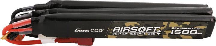 Actual product image Gens Ace 25C 1500mAh 3S1P 11.1V Nunchuck 3X Airsoft Gun Lipo Battery with T Plug (11.10 V, 1500 mAh)
