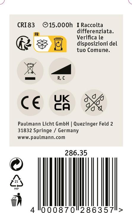 Image du produit Paulmann Gouttes (E27, 5 W, 470 lm, 1 x, F)