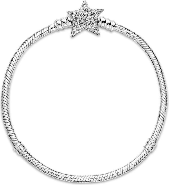 Image du produit Pandora Bracelet Asymmetric Star Clasp Snake Chain (23 cm, Argent 925)