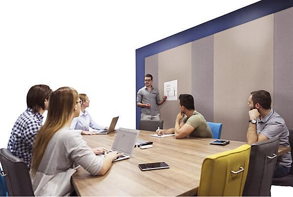 Actual product image Legamaster WALL-UP Acoustic Pinboard. quiet grey (Bulletin board)