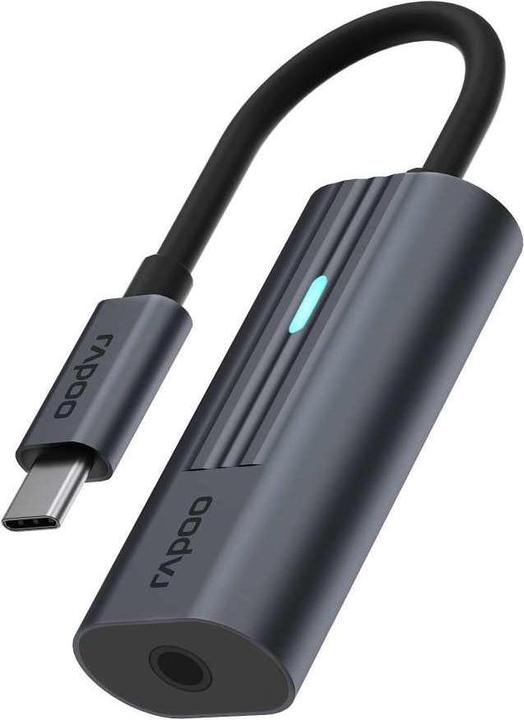 Produktbild Rapoo USB-C Adapter, USB-C auf 3,5 mm Audio, grau
