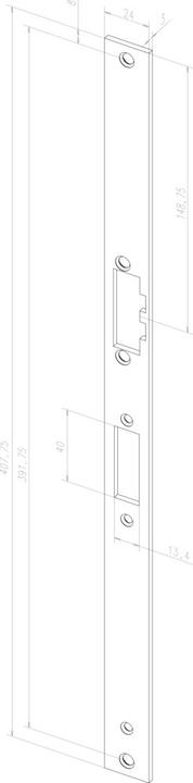 Actual product image effeff Linear electric strike MEDIATOR with flat striking plate (Indoor)