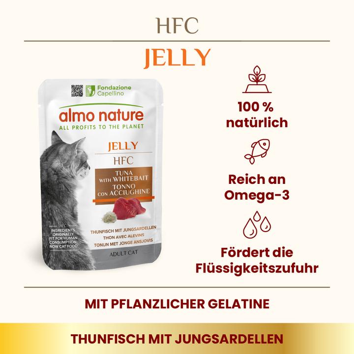 Immagine prodotto Almo Nature HFC Jelly tonno e acciughe (Adulto, 1 pz., 55 g)