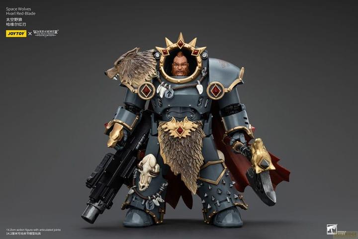 Joy Toy Warhammer The Horus Heresy Figurine 1/18 Space Wolves Hvarl Red-Blade 14 cm