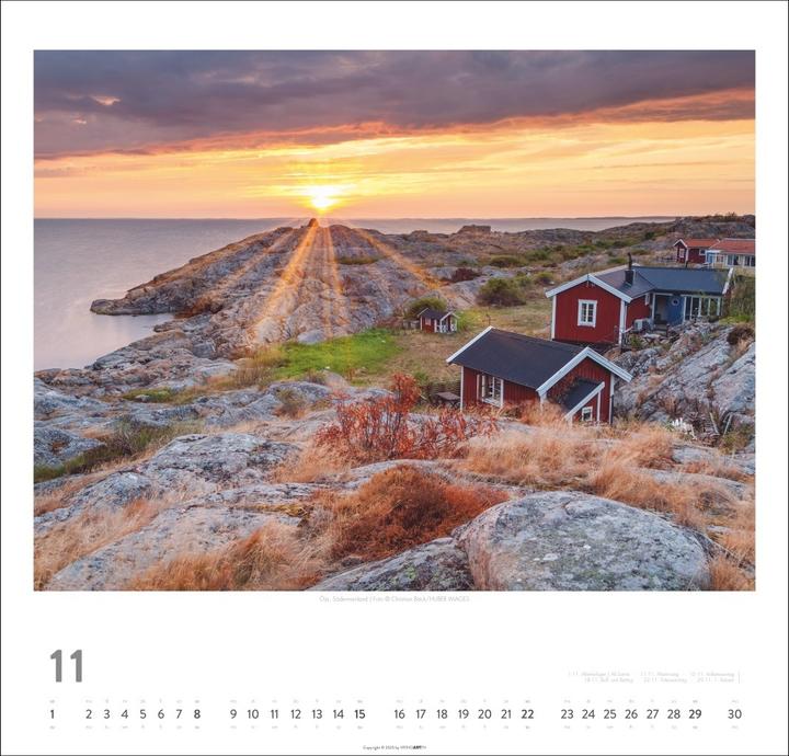 Actual product image Schweden Kalender 2026 - Licht und Wasser (48 x 46 cm, German)
