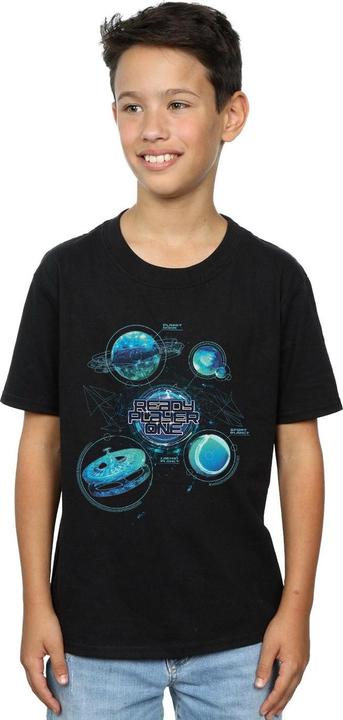 Actual product image Ready Player One Boys Universe Map T-Shirt (140, 146)