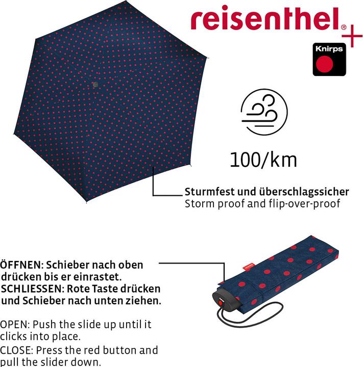 Immagine prodotto reisenthel Ombrello Pocket Mini punti misti rosso