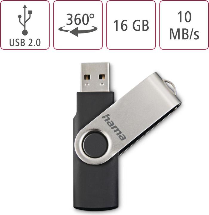 Produktbild Hama Rotate (16 GB, USB-A, USB 2.0)