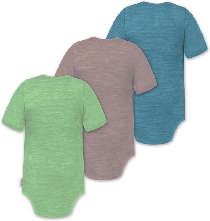 Actual product image Normani Set of 3 baby merino short-sleeved body "Tihoi" - 9319 (68)