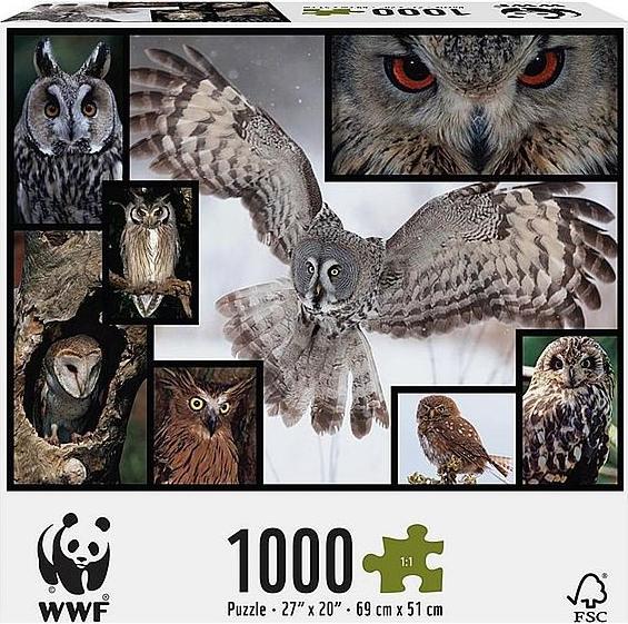 Actual product image WWF Owl Puzzle (1000 pieces)