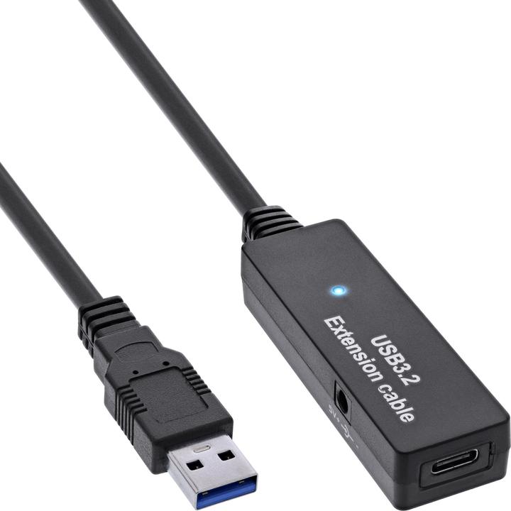 InLine USB 3.2 Gen.1 Aktiv-Verlängerung (5 m, USB 3.2 Gen 1, 5 W)