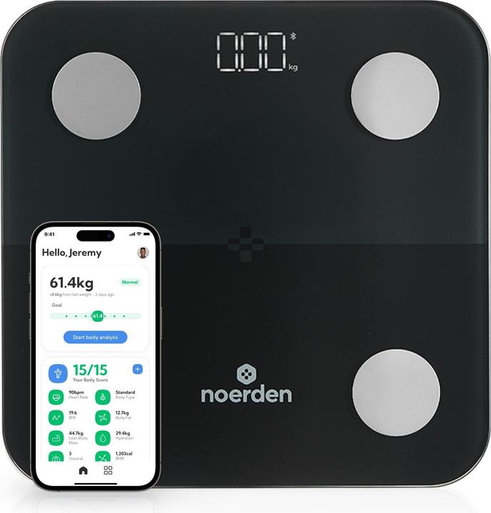 Produktbild Noerden MINIMI+ Smarte Personenwaage Bluetooth schwarz