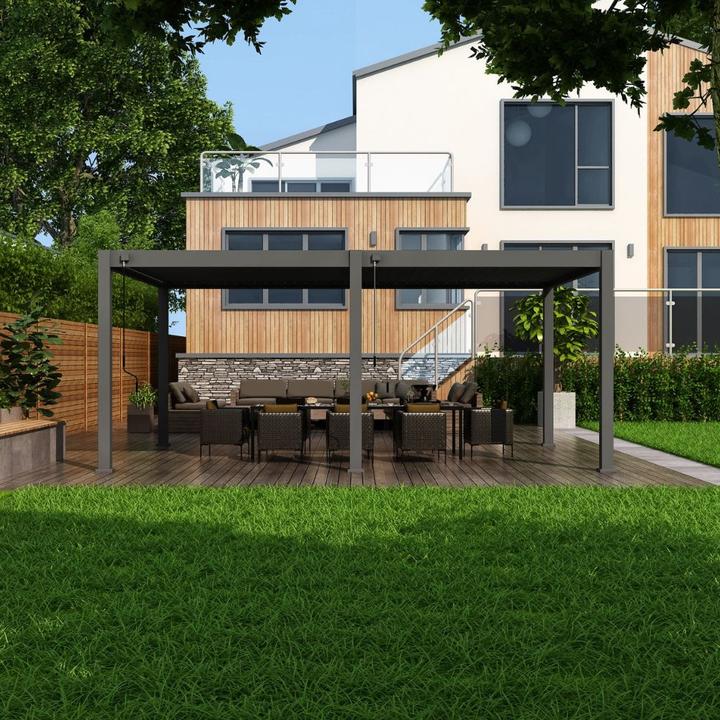 Produktbild Ventaris Pergola Deluxe Plus 3x6m mit Lamellendach Anthrazit (300 cm, 600 cm)