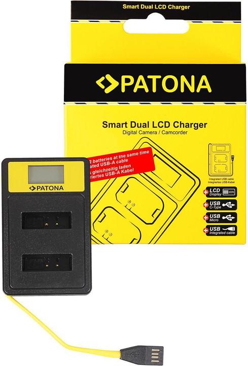 Immagine prodotto Patona Caricabatterie intelligente doppio LCD USB Canon batteria NB-13L (Caricabatterie per fotocamere)