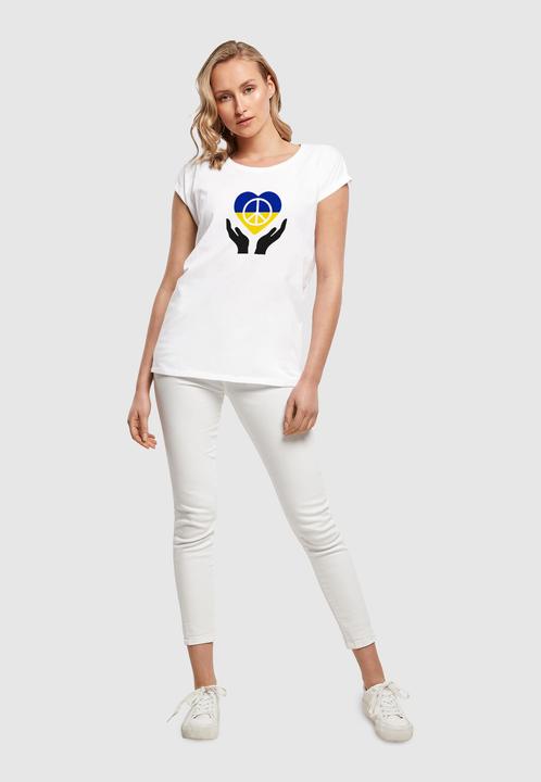Immagine prodotto Merchcode Maglietta da donna Peace - Hand Peace Heart con spalla estesa - 161423 (S)