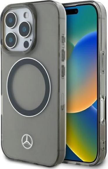 Actual product image Mercedes MEHMP16X23HUOSK iPhone 16 Pro Max 6.9" czarny/black hardcase Silver Ring MagSafe (Apple iPhone 16 Pro Max)