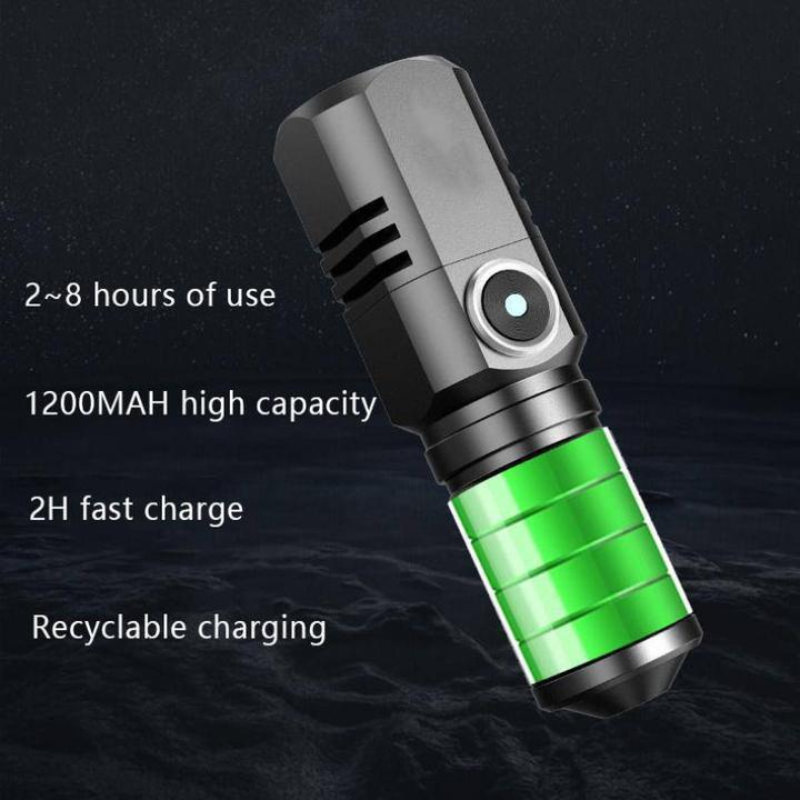 Produktbild PhoneLook Mini LED Taschenlampe Ultrastarke Leuchtkraft mit integriertem Akku & 800 Lumen (USB-C)