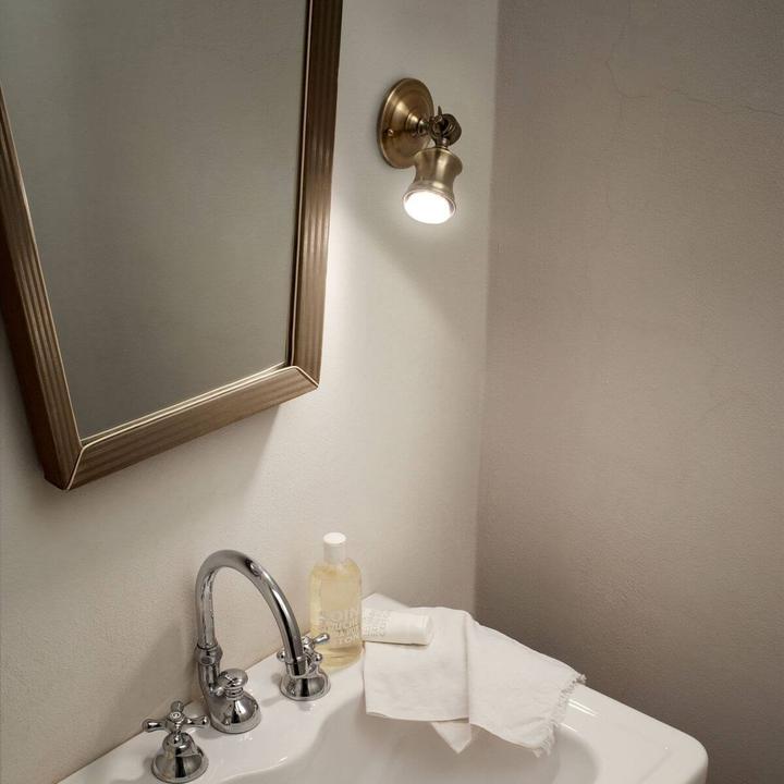 Actual product image Ideal lux BARBER GU10 wall light dimmable burnished warm white 159997 (640 lm, GU10)