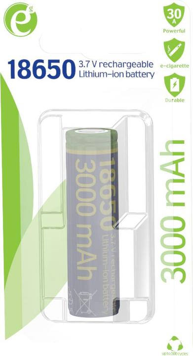 Actual product image Gembird Li-ion battery type 18650 10C 3000 mAh (1 pcs., 18650, 3000 mAh)