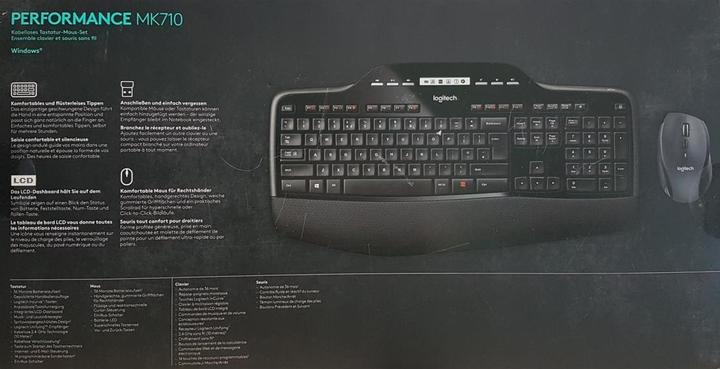 Immagine prodotto Logitech Tastiera+mouse wireless MK710 nero nei punti vendita (DE, Senza fili)