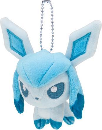 Image du produit Pokémon Glaceon Dolls Plush Mascot Key Chain - 13 cm