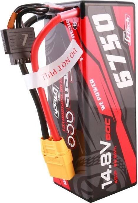 Actual product image Gens Ace G-Tech 6750mAh 14.8V 60C 4S1P 14# XT90 Battery (14.80 V, 6750 mAh)