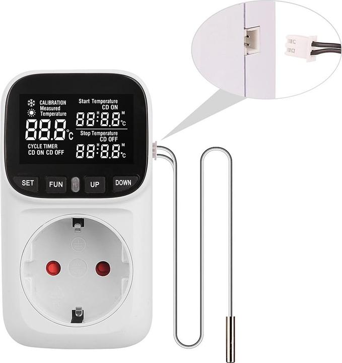 Produktbild Offgridtec Temperaturregler für Steckdose mit Digitalanzeige und externem Sensor